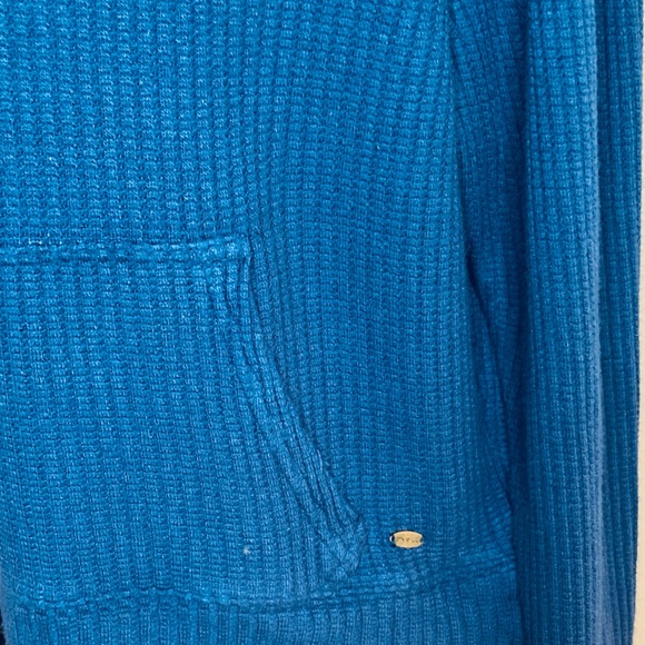 O’Neill Women’s Medium Knit Pullover Hoodie Front Pocket Cobalt Blue Sporty Cosy - Picture 2 of 7